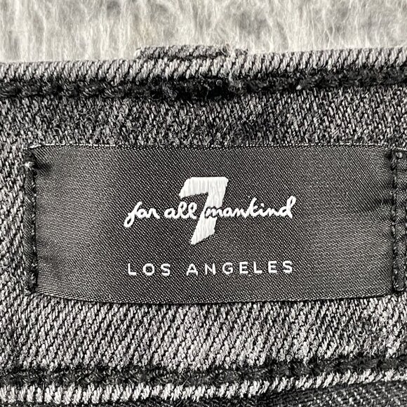 7 for All Mankind Jeans Mens 31 the Straight Gray Mid Rise Denim - Picture 3 of 11